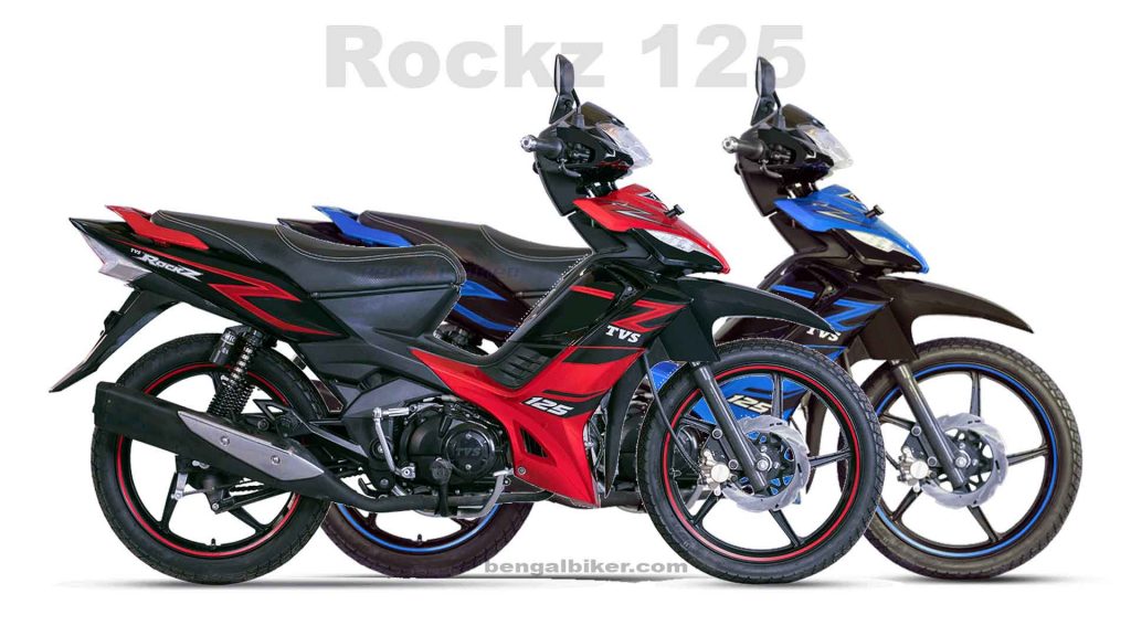 TVS Rockz 125 red and blue