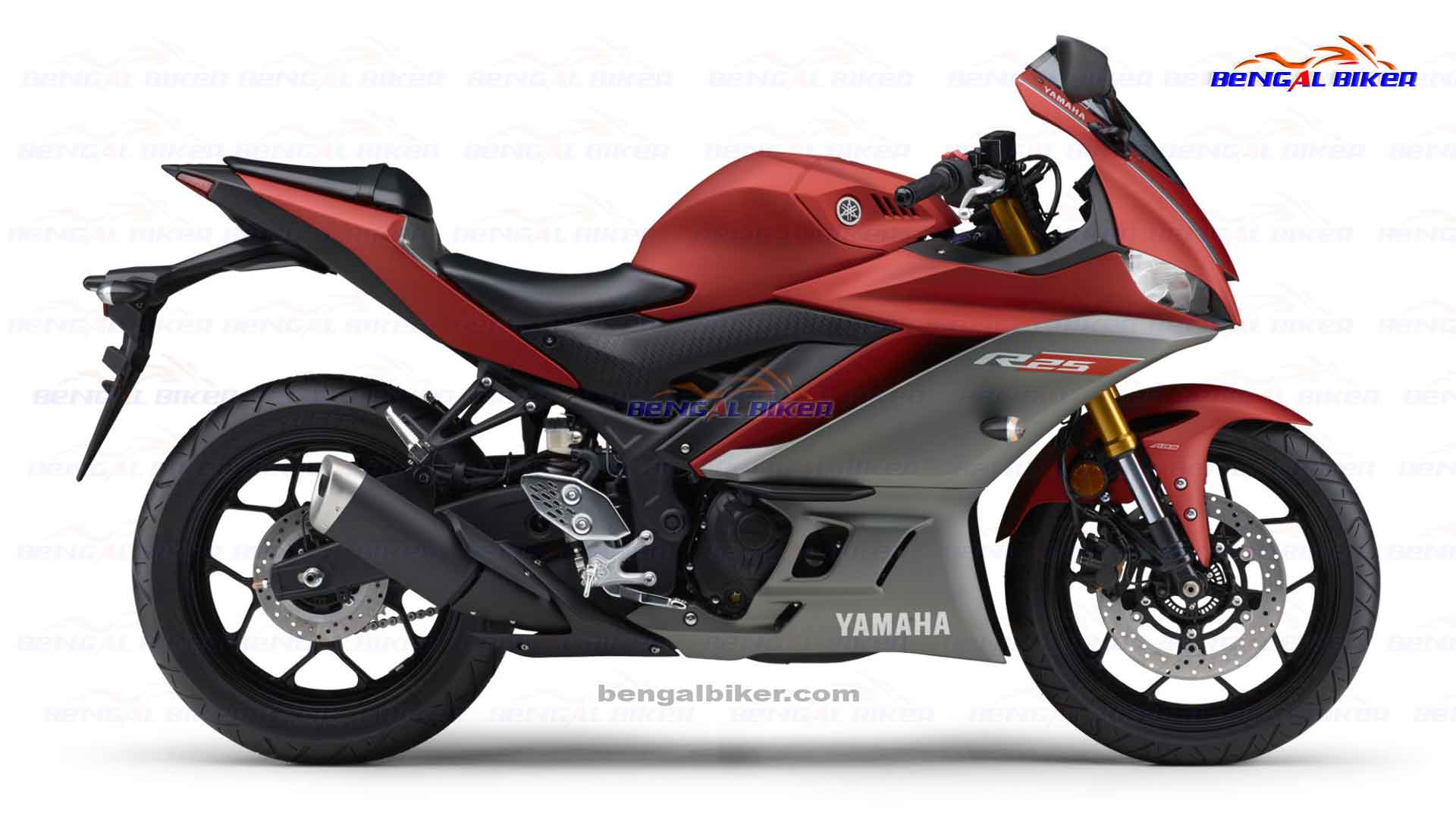 Yamaha R25 matte red